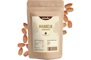 ‎VOM-ACHTERHOF Mandeln sonnengereift 1000g | süßer & milder Geschmack | Mandelkerne frei von künstlichen Konservierungsstoffen, Aromen & Farbstoffen | ideal als Snack zwischendurch oder beim Backen | vom Achterhof
