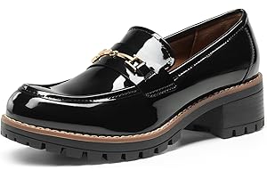 DREAM PAIRS Mocasines para Mujer, con Plataforma, cómodos, sin Cordones, Elegantes, Informales, de Negocios