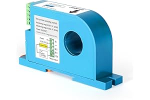 DEWIN Current Sensing Switch, D360 0-50A DIN Rail DC Current Sensing Switch with Overload Protection Linkage Control Hall Sensor 1NO+1NC