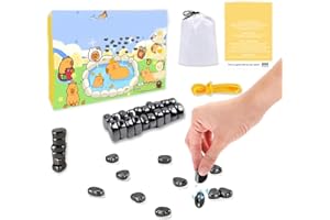 HTGWCG Jeu Magnétique de Table, Portable Jeu D'échecs À Effet Magnétique, Jeux de Puzzle, Magnetic Chess Set, fête Portable pour réunion de Famille (Boîte Capybara)