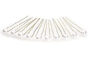 ‎FLEXISTORE 10 x Perlen Haarnadeln - Brauthaarschmuck, Haarschmuck, Perlenhaarnadel | 10PG-Weiss
