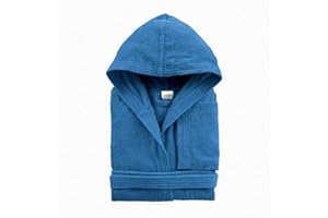 Morbidissimi Accappatoio Junior in Spugna Con Cappuccio, Cinturino e 2 Tasche, Accappatoi Ragazzi, Bambino e Bambina in Spugna Morbida 400 gr/mq 100% Puro Cotone V821