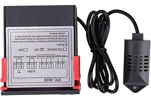 YWBL-WH Temperature Control, STC 3028 Microcomputer Digital Display Temperature and Humidity Controller Meter Digital Display ABS Flame, Humidity Meters (24V)