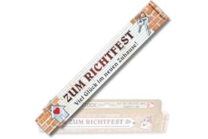 2 Meter Zollstock mit Aufschrift | Spruch - Zum Richtfest - 2m Gliedermaßstab Geschenk für Männer Handwerker Heimwerker zum Geburtstag Holz