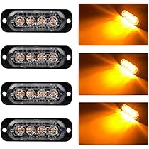 8 Luci Stroboscopiche LED 12-24V - Ambra E Bianco - Impermeabili - Per Auto, Camion E Moto - Foto 12