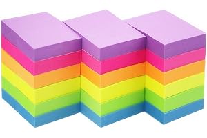 Early Buy Sticky Notes 1.5 x 2 Self-Stick Notes 6 Bright Color 18 Pads, 100 Sheets/Pad