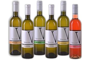 ‎VRTOVČAN VIPAVA 1894 Weißwein Probierpaket White Label (Gelber Muskateller, Sauvignon, Chardonnay, Grauburgunder, Malvazija, Rosè), Weißwein Verkostung, Qualitätswein - ZGP (6 x 0.75 l)