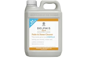 DELPHISECO Delphis Eco Patio & Stone Cleaner 2 Litre Refill | Indoor & Outdoor Use | Eco Friendly Patio Cleaner | Removes deep stains, moss, algae, black spots, lichen grease, soot, limescale, rust & more