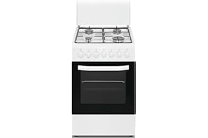 PKM GH4-50 EO AQ, Stand-Gasherd/9050 Watt/50 cm/3 Backofenfunktionen/Ober- und Unterhitze/Energieeffizienzklasse A/Inklusive Grillrost & Fettpfanne