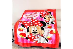 IQEPXTGO Coperta con Stampa di Minni-e, Morbida Coperta in Flanella per Ragazzi, Ragazze, Bambini e Neonati, Coperta in Pile con Stampa Cartoon Coperta in Pile Minni-e Adulti 100 x 140 cm(B)