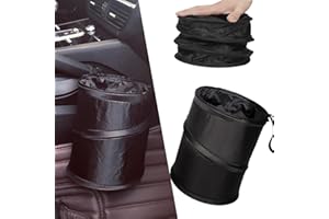 BAOSROY Cestino Auto,Pattumiera per Auto,Cestino Spazzatura Pieghevole,Pattumiera Pieghevole Portatile per Quotidiano e in Viaggio,Nero