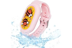 Ainiv Cute Bracelet for Galaxy SmartTag 2, Waterproof Silicone Cartoon Wristband Holder Compatible with Samsung Smart Tag 2, for Children, Elderly People (Bees Pink)