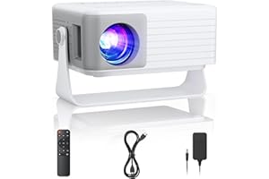Mini Proyector Portátil con Tripode, AKIYO O1 Proyector 2025 Upgraded 15000 Lumens 1080P Soporte, 50% Zoom, ±50° Keystone, Projector Portable Compatible con Movil/Teléfono/PC/PS5/TV Stick/HDMI