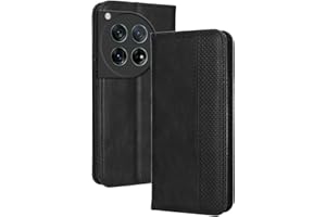 RankOne Etui z portfelem do OnePlus 12 5G (6,82 cala), magnetyczne skórzane etui czarne