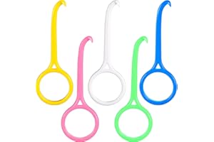 NUANCHU 5 Pieces Retainer Aligner Removal Tool Kits Invisible Chew and Remover Tool Invisible Aligner Braces Remover Hook for Tooth Cleaning Oral Care(White, Yellow, Pink, Green, Blue)