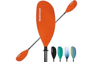 XUXIAKE Kayak Paddles Carbon Fiber Shaft Paddle with Nylon Blades, Floating Adjustable Kayaking Oars, 3 Piece, 230-250 cm/90-98 Inches