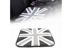 Heinmo Universelles modifiziertes Autositzkissen Cooles Kissen Sommerweiches Kissen für Cooper Clubman Schrägheck Countryman Cooper S R/F-Serie(Grau Union Jack)