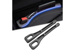 KEEPLUS 2PCS Vehicle-Mounted Gap Leak-Proof Filling Strip, Car Seat Gap Filler Set, Gap Stopper, Car Seat Crevice Gap Filler, Universal Gap Filler Pad,Multifunctional Seat Side Gap Filler for Car Seat (Black)