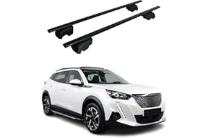 OMAC Barres de Toit Transversales Compatible avec Peugeot 2008 2019-2024 Fer Noir ABE