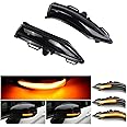PAISEN 1 Pair LED Side Wing Rearview Mirror ，Flowing Sequential Turn Signal Light, Flowing Sequential Turn Signal Light,for Fiesta ST Line MK8 2018 2019 2020