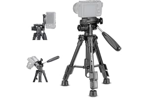 NEEWER Basic Mini trépied Bureau pour Appareil Photo avec tête panoramique et poignée à 3 Directions, Petit Support Perche à Selfie Portable en métal avec vis 1/4", Charge maximale 4.4lb/2kg, TP02