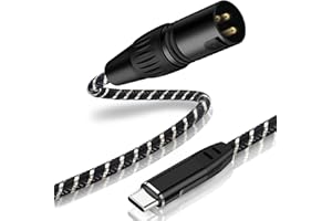 NCGGY USB C auf Mikrofon Audiokabel,2M Type C auf XLR Male Output Stereo Kabel Kompatibel mit PC Telefon Tablet Power Amplifier, Speaker, Mixer Console, etc