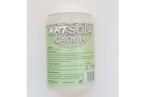 ARTSOJA Arcilla Blanca Caolin 1 kg. Pura & Ecológica en Polvo Suave, Natural. Producto España. Cuidado del Cuerpo y la Naturaleza