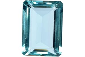 Real Gems März Geburtsstein Aquamarin Lose Stein, Himmelblau Farbe Smaragdform 20,50 Ct Aquamarin Stein, Labor erstellt Echtes Aquamarin