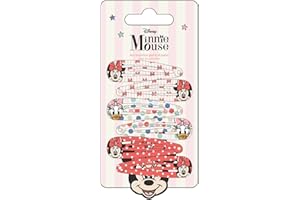 CERDÁ LIFE'S LITTLE MOMENTS Minnie Mouse and Friends Lot de 6 pinces à cheveux avec nœud sur le dessus et paillettes