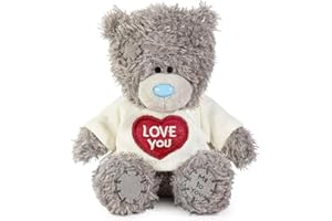ME TO YOU BEAR Me to You Tatty Teddy Plush 10cm-High Bear Wearing Cute 'Love You' T-Shirt - Official Collection, Grey