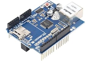 HiLetgo W5100 Ethernet Network Shield W5100 Ethernet Expansion Board with SD Card Slot for Arduino