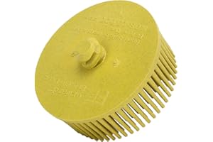 Yctze 2-Zoll-Borstenscheibe, borstenscheiben, 80er-Körnung, Roloc-Borstenscheibe, Schleifborstenschaft, für Winkelschleifer, Br (Gelb)