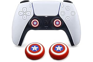 JAEESPON 2Pcs Analog Thumb Grip Stick Cover, Wireless Controllers Game Remote Joystick Cap, Fantastic Non-Slip Silicone Handle Protection Cover for PS5/PS4/Xbox one/360/NS PRO