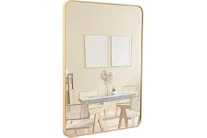 ‎TERRA HOME Terra Home Wandspiegel - Rechteckig, 60x80 cm, Roségold Gold Kupfer, Modern, Metallrahmen Spiegel - für Flur, Wohnzimmer, Bad oder Garderobe