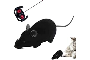 TAOLE Juguete para Gatos con Ratón A Control Remoto | Juguete para Gatos con Ratón A Control Remoto | Ratón Electrónico Inalámbrico RC, Juguete para Mascotas, Rueda para Correr, Rata De Felpa