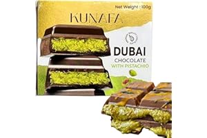 BM LIMITED BML 1 x 100g Viral Dubai Chocolate Pistachio Kunafa Bar Viral Milk Chocolate for Birthdays Anniversaries Parties & Special Occasions Creamy Milk Chocolate Made in Dubai