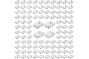 WANDIC volle Pfannen, 100 Stück Aquarellfarbenpalette Kunststoff-Aquarellfarbenkoffer Reisepaletten für Aquarell, Ölfarbenkünstler, 3,2ml Weiß