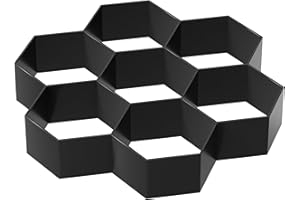 FIVMEN 1 stampo per pavimentazione, 7 camere, fai da te, da giardino, in calcestruzzo, per casseforme, per pavimentazione, pittura in plastica, a forma di fiore