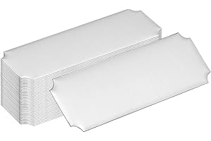 PATIKIL Engraved Name Plate, 24 Pcs 3" x 1" Picture Frame Label Art Tag Personalized Name Plaque Trophy Plates with Adhesive Backing for Laser Engraving DIY Craft Nameplate, SiLver Tone