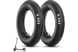 Amitor Chambre à Air Trottinette 8 1/2 x2 Renforcée, Chambre a Air 8,5 Pouces Très Résistante, Valve 90° Argentée, Chambre a Air 50/75-6.1 Trotinette Electrique Épaissie pour Xiaomi Pro 2 1S M365 Mi3