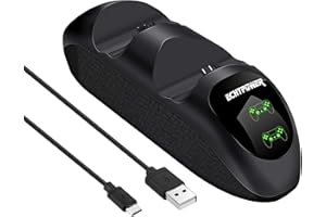 ECHTPower PS4 Controller Ladestation, Playstation 4 Ladestation, PS4 Docking Station Charger PS4 Zubehörsets mit LED Anzeige und EIN/AUS Schalter für Sony PS4 Slim Pro Dualshock 4 Controller Gamepad