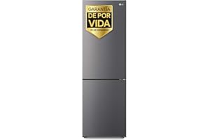LG GBP61DSXGC - Frigorífico Combi No Frost, Congelador, Compresor Smart Inverter, Color Inox Antihuellas, 186 cm, 341 l