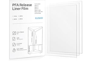 ELEGOO 3er-Set PFA-Folie, PFA Release Liner Film für Saturn 2, Saturn 3, Saturn 4 und 4 Ultra 12K/16K Resin 3D Drucker, 273 mm * 176 mm * 0,127 mm, mit stärkerer Trennleistung