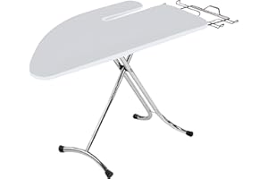Top House Italia Festival Plus Asse da Stiro con Stiramaniche - 125x48 cm - Salvaspazio, robusto, pieghevole - Copriasse anti piega termoriflettente