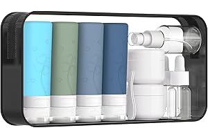 SAHMVER 90ml Silicone Travel Bottle for Toiletries, 12 Pack Silicone Travel Bottles with Labels, Leak Proof Refillable Squeezable, TSA Approved Travel Containers for Shampoo Conditioner Lotion