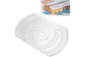 HEKOBAG Kühlschrank Drehteller, Lazy Susan Drehteller Organizer 360° Drehbarer Kühlschrank Drehplatte Rechteckig Kühlschrank Drehteller Transparentes Tablett Aufbewahrungsregal für Kühlschrank
