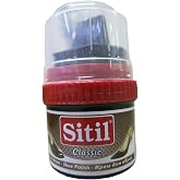 Sitil Klasik Ayakkabı Boyası, Cilalı, S&uuml;ngerli, 50 ml, 60gr (Kahverengi)