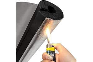 MOBYAT Manchon D'isolation Pour Tube, Climatisation Résistant À L'eau Tuyau D'isolation Tuyaux En Mousse 20/27/43/60/89/110mm Diamètre Intérieur ( Color : ID27mmxT20mmxL0.95m )