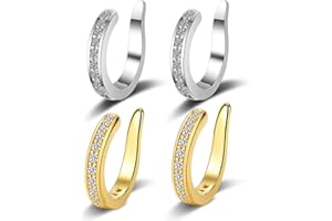 OIXYAZ Generico orecchini a clip per orecchie,Correttore per orecchie a sventola,Orecchini per orecchie a sventola,correttori per orecchie, non perforanti,senza foro, portatili e regolabili