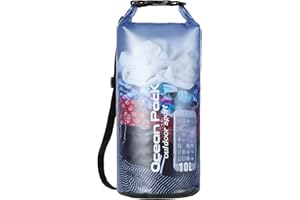 Baikeen Clear Waterproof Dry Bag,Roll Top 10L/20L Floating Waterproof Dry Bags Backpack for Kayaking Swimming Boating Camping